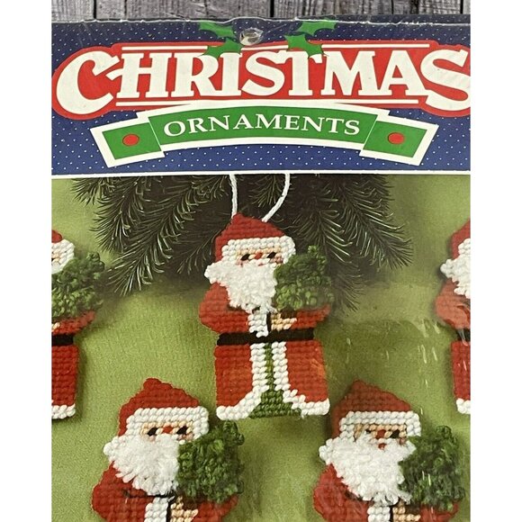Good Shepherd Old Fashioned Santa Christmas Ornaments Kit 1991 Plastic Canvas - Picture 4 of 11